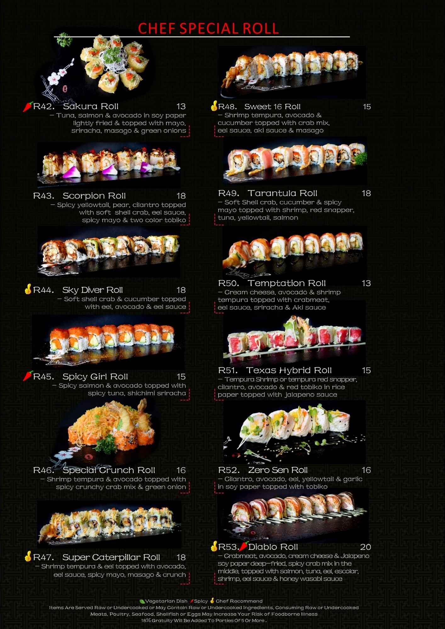 Menu | Akiko Sushi